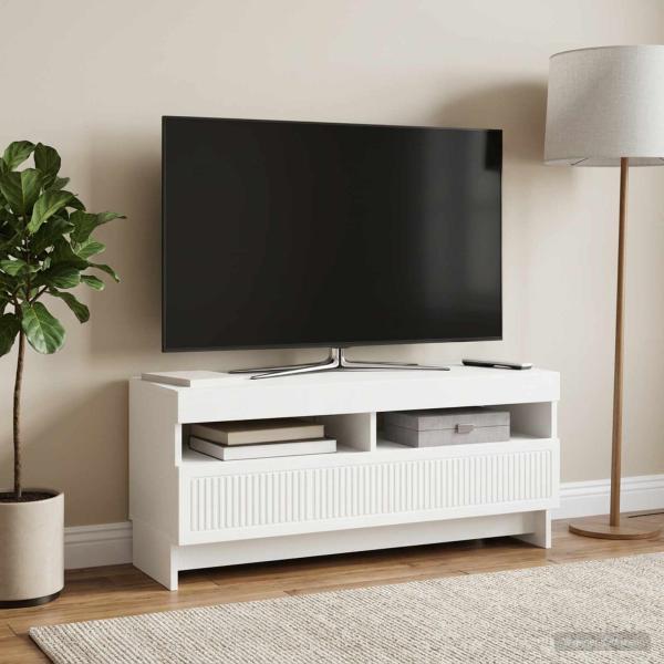 LED-TV-Schrank EDE 100 x 35 x 43 cm Weiß Holzwerkstoff