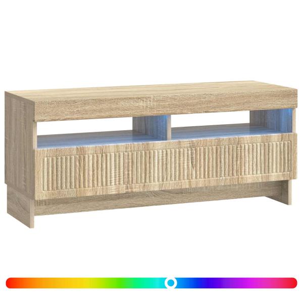 LED-TV-Schrank EDE 100 x 35 x 43 cm Sonoma-Eiche Holzwerkstoff