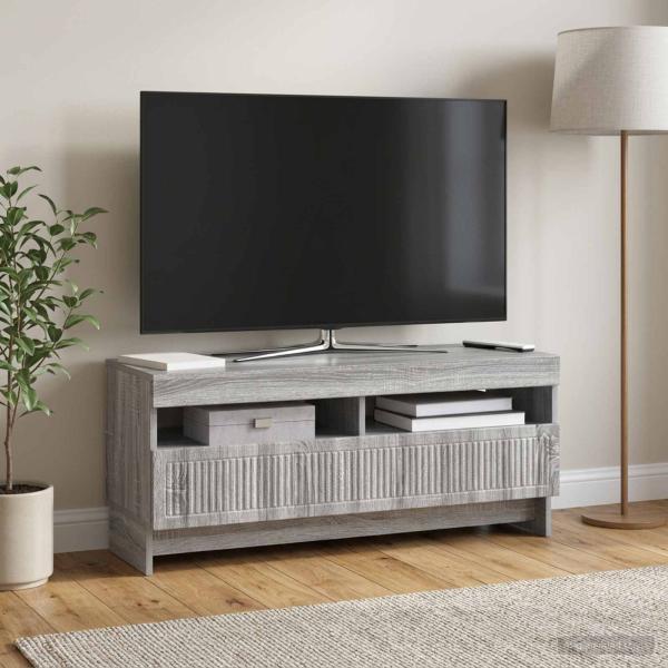 LED-TV-Schrank EDE 100 x 35 x 43 cm Sonoma-Grau Holzwerkstoff