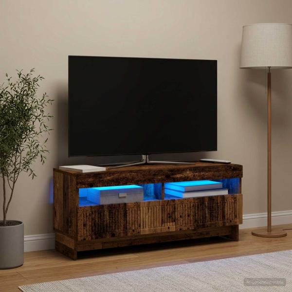 LED-TV-Schrank EDE 100 x 35 x 43 cm Altholz Holzwerkstoff