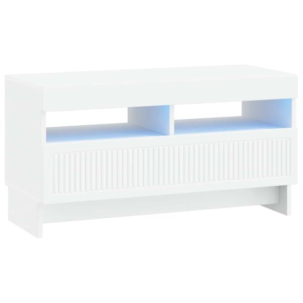 LED-TV-Schrank ALKMAAR 81 x 35 x 43 cm Weiß Holzwerkstoff