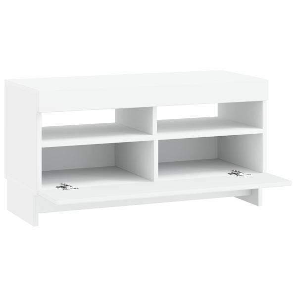 LED-TV-Schrank ALKMAAR 81 x 35 x 43 cm Weiß Holzwerkstoff