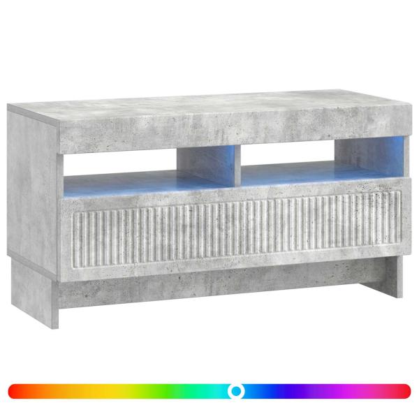 LED-TV-Schrank ALKMAAR 81 x 35 x 43 cm Betongrau Holzwerkstoff
