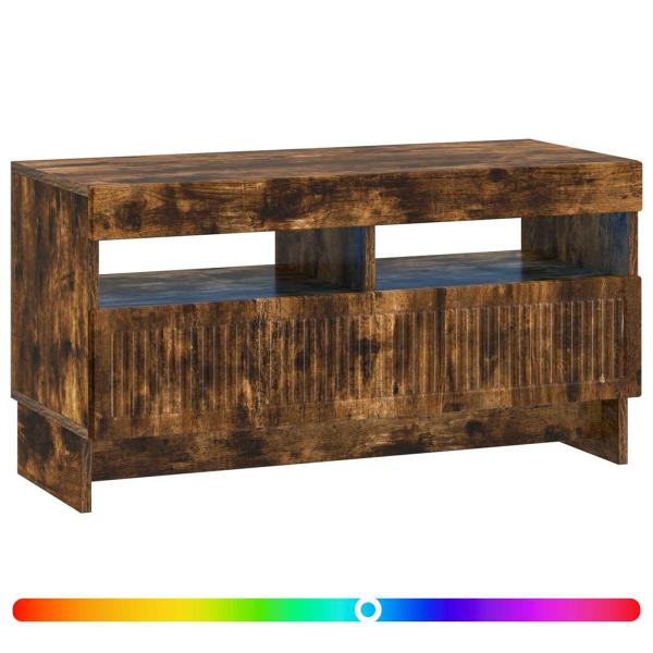LED-TV-Schrank ALKMAAR 81 x 35 x 43 cm Raucheiche Holzwerkstoff
