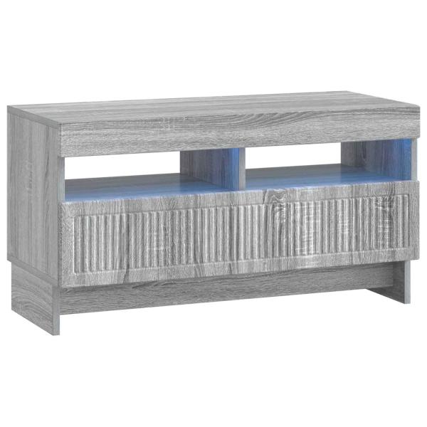 LED-TV-Schrank ALKMAAR 81 x 35 x 43 cm Sonoma-Grau
