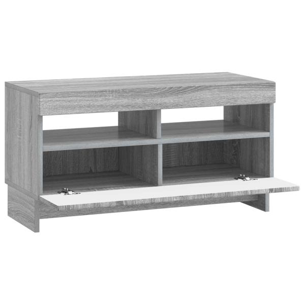LED-TV-Schrank ALKMAAR 81 x 35 x 43 cm Sonoma-Grau