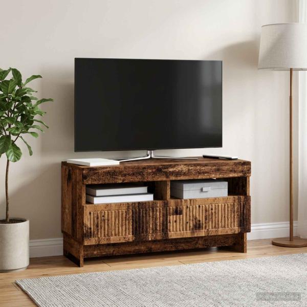 LED-TV-Schrank ALKMAAR 81 x 35 x 43 cm Altholz Holzwerkstoff
