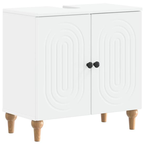 ARDEBO.de - Waschbeckenschrank ALKMAAR Weiß 59,5 x 31,5 x 59 cm