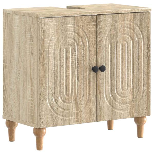 ARDEBO.de - Waschbeckenschrank ALKMAAR Sonoma-Eiche 59,5 x 31,5 x 59 cm