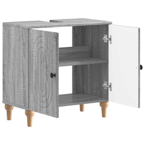 Waschbeckenschrank ALKMAAR Sonoma-Grau 59,5 x 31,5 x 59 cm