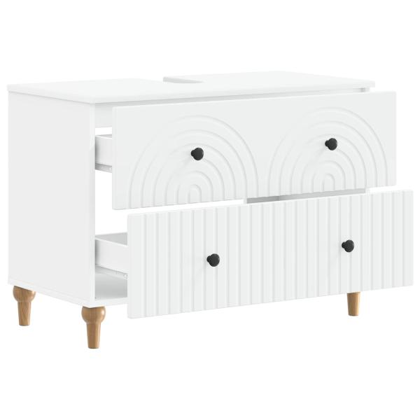 Waschbeckenschrank ALKMAAR Weiß 82 x 41 x 59 cm Holzwerkstoff