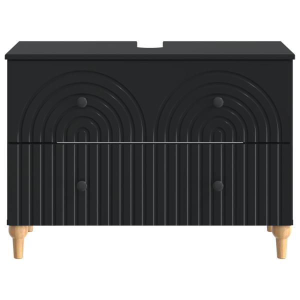 Waschbeckenschrank ALKMAAR Schwarz 82 x 41 x 59 cm