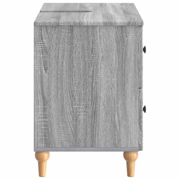 Waschbeckenschrank ALKMAAR Sonoma-Grau 82 x 41 x 59 cm