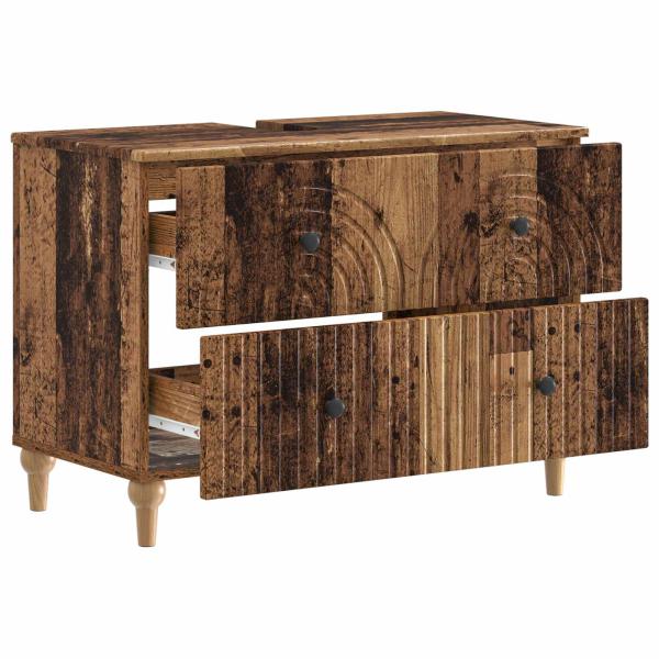 Waschbeckenschrank ALKMAAR Altholz 82 x 41 x 59 cm
