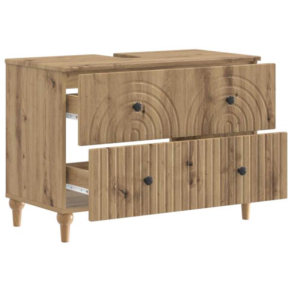 Waschbeckenschrank ALKMAAR Artisan-Eiche 82 x 41 x 59 cm