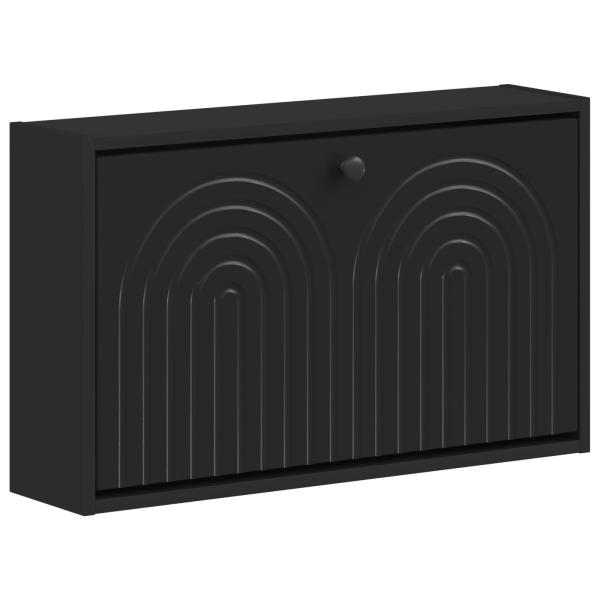Wandmontierter Schuhschrank ALKMAAR 71 x 17 x 43 cm Schwarz