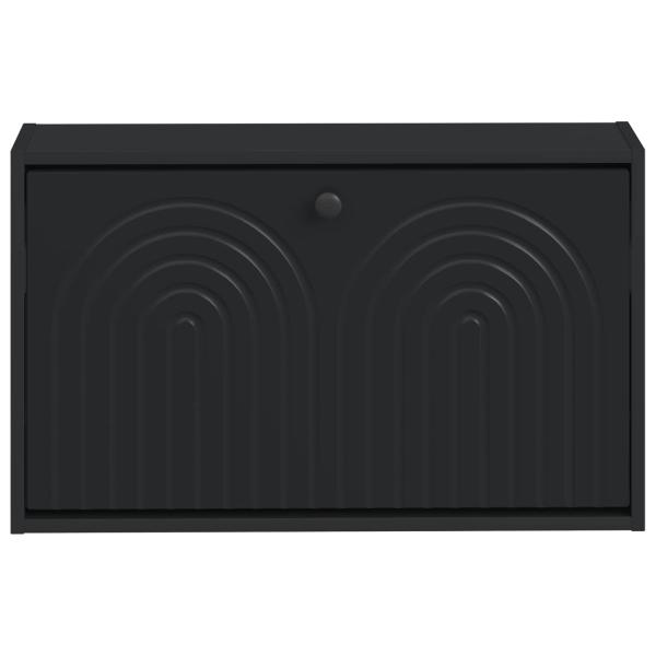 Wandmontierter Schuhschrank ALKMAAR 71 x 17 x 43 cm Schwarz