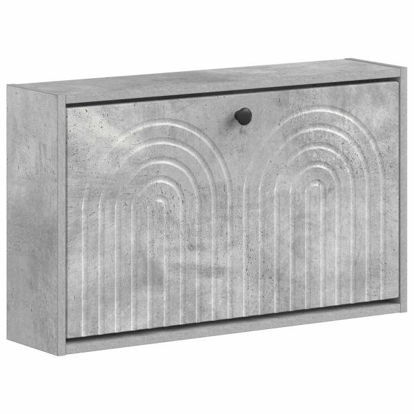 Wandmontierter Schuhschrank ALKMAAR 71 x 17 x 43 cm Betongrau