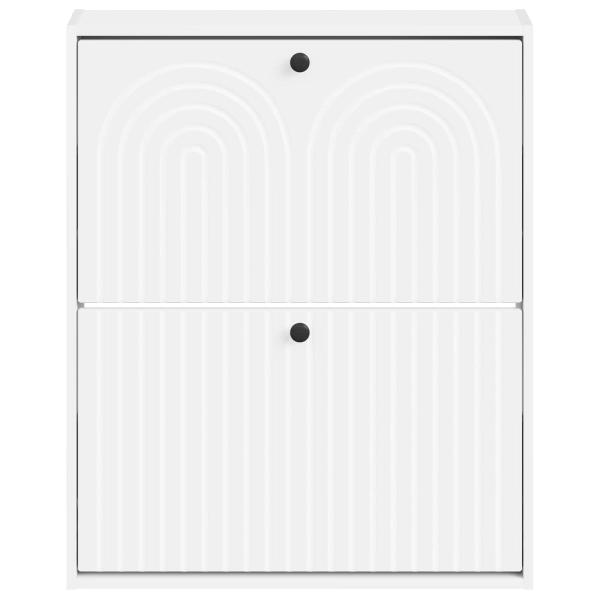 Wandmontierter Schuhschrank ALKMAAR 71 x 17 x 86 cm Weiß