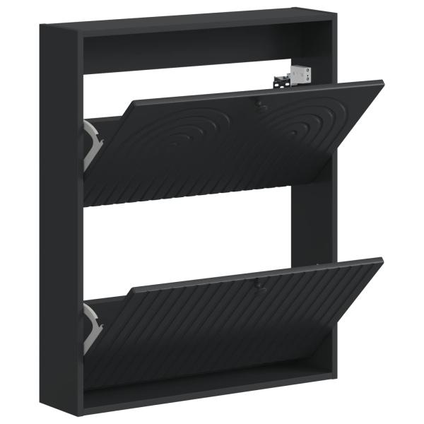 Wandmontierter Schuhschrank ALKMAAR 71 x 17 x 86 cm Schwarz