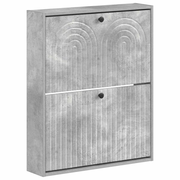 Wandmontierter Schuhschrank ALKMAAR 71 x 17 x 86 cm Betongrau