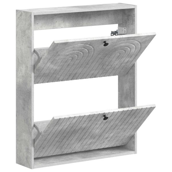 Wandmontierter Schuhschrank ALKMAAR 71 x 17 x 86 cm Betongrau