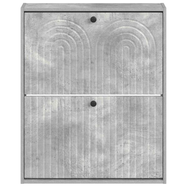 Wandmontierter Schuhschrank ALKMAAR 71 x 17 x 86 cm Betongrau