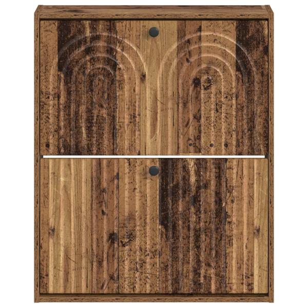 Wandmontierter Schuhschrank ALKMAAR 71 x 17 x 86 cm Altholz