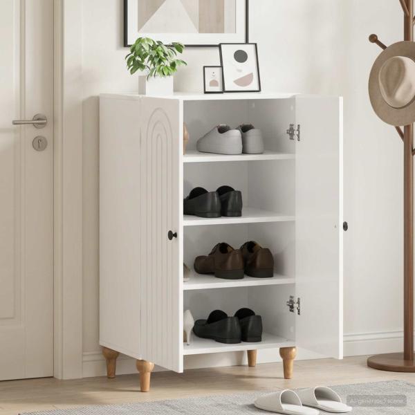 ARDEBO.de - Schuhschrank ALKMAAR 59,5 x 39,5 x 90 cm Holzwerkstoff