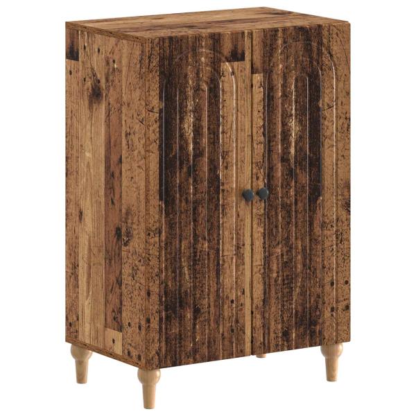 ARDEBO.de - Schuhschrank ALKMAAR 59,5 x 39,5 x 90 cm Holzwerkstoff Altholz