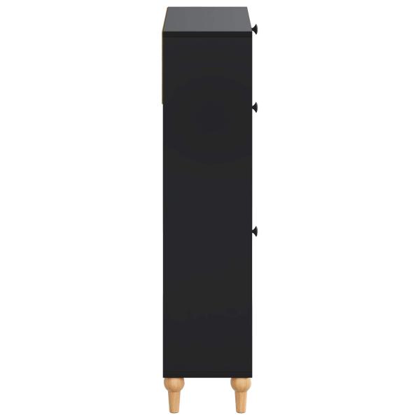 Schuhschrank ALKMAAR 78 x 24 x 103 cm Holzwerkstoff Schwarz