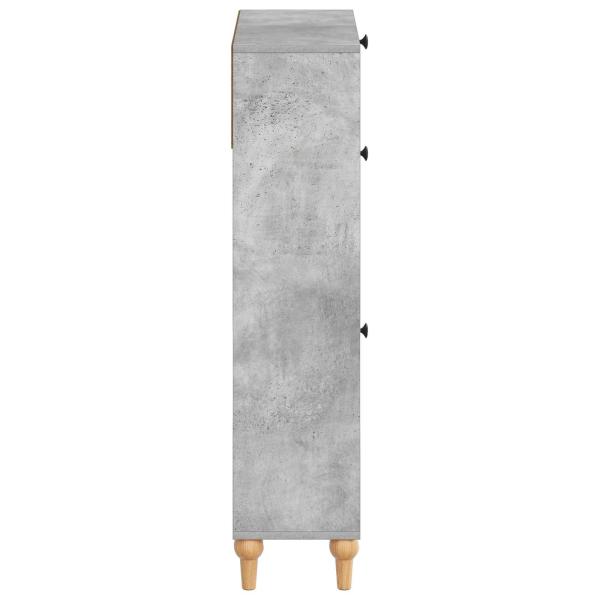 Schuhschrank ALKMAAR 78 x 24 x 103 cm Holzwerkstoff Betongrau