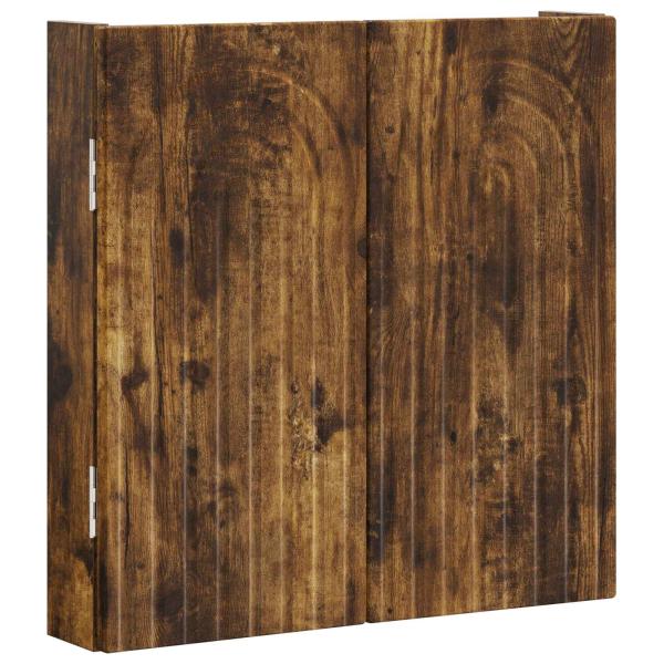 Dartboard Schrank ALKMAAR R?uchereiche 52,5 x 10,5 x 53,5 cm