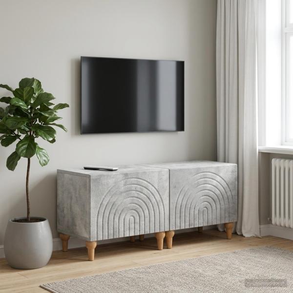 ARDEBO.de - TV-Schrank Betongrau Holzwerkstoff