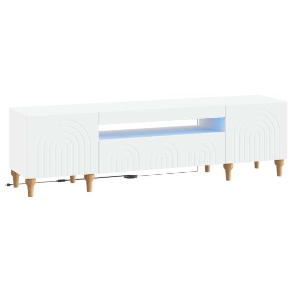 LED-TV-Schrank ALKMAAR 153 x 35 x 43 cm Weiß Holzwerkstoff