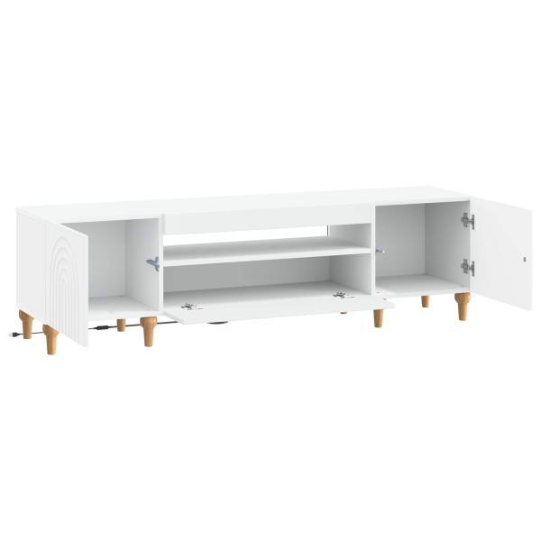 LED-TV-Schrank ALKMAAR 153 x 35 x 43 cm Weiß Holzwerkstoff