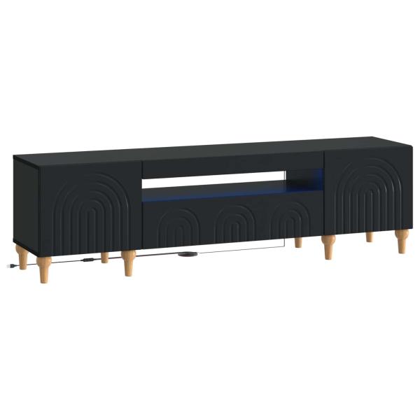 LED-TV-Schrank ALKMAAR 153 x 35 x 43 cm Schwarz Holzwerkstoff