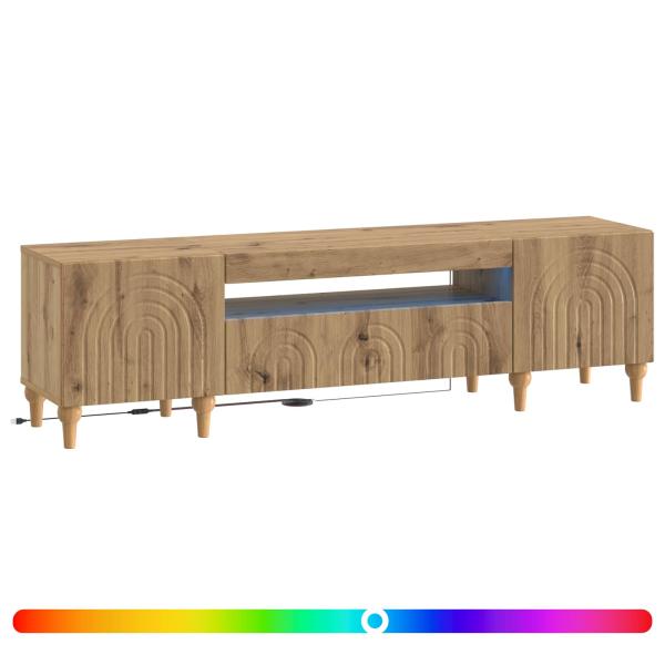 LED-TV-Schrank ALKMAAR 153 x 35 x 43 cm Artisan-Eiche