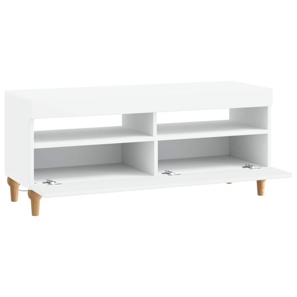 LED-TV-Schrank ALKMAAR 100 x 35 x 43 cm Weiß Holzwerkstoff