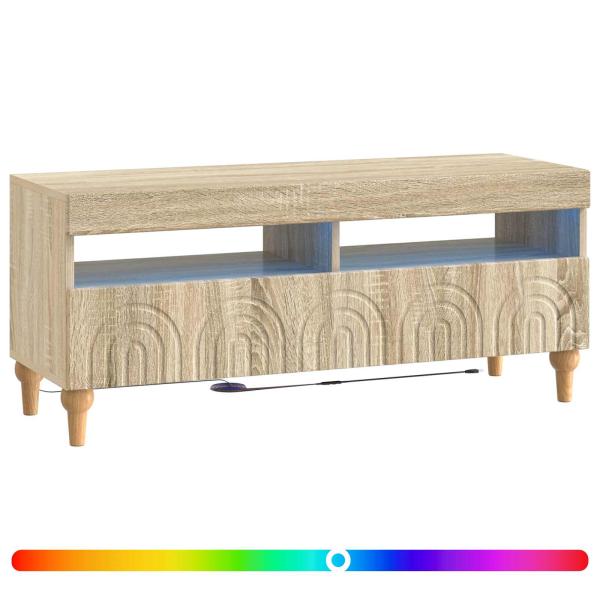 LED-TV-Schrank ALKMAAR 100 x 35 x 43 cm Sonoma-Eiche