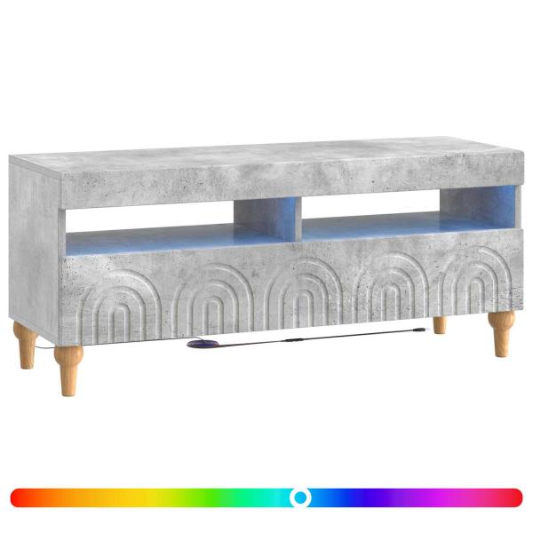 LED-TV-Schrank ALKMAAR 100 x 35 x 43 cm Betongrau Holzwerkstoff