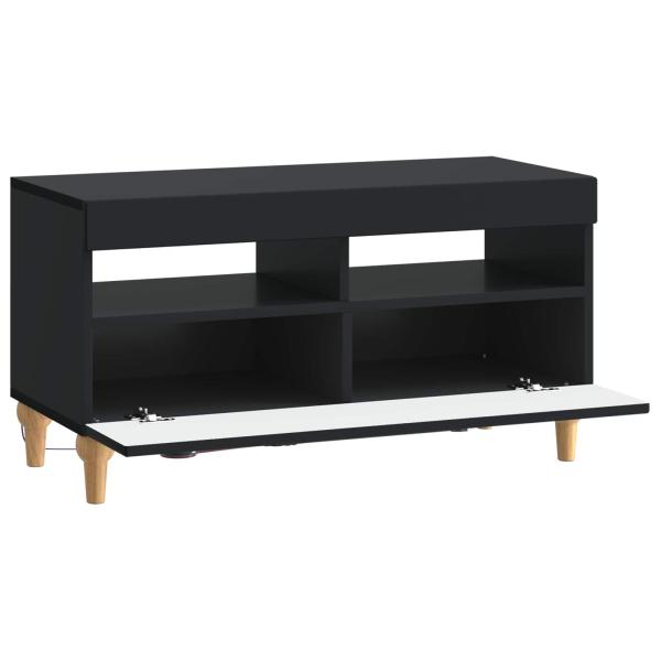 LED-TV-Schrank ALKMAAR 81 x 35 x 43 cm Schwarz Holzwerkstoff