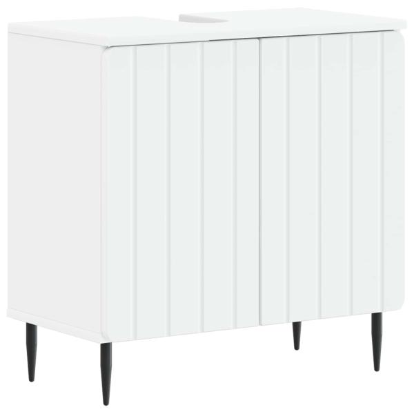 ARDEBO.de - Waschbeckenschrank ZWOLLE Weiß 59,5 x 31,5 x 59 cm