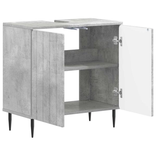 Waschbeckenschrank ZWOLLE Betongrau 59,5 x 31,5 x 59 cm