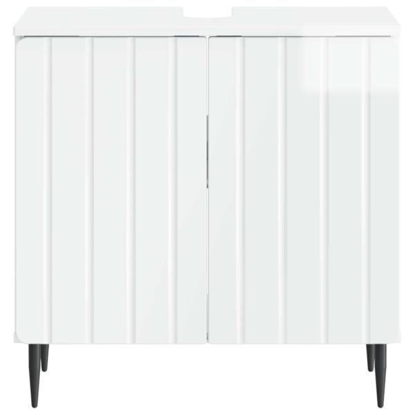 Waschbeckenschrank ZWOLLE Hochglanz Weiß 59,5 x 31,5 x 59 cm