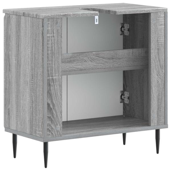 Waschbeckenschrank ZWOLLE Sonoma-Grau 59,5 x 31,5 x 59 cm