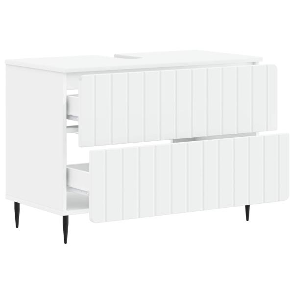 Waschbeckenschrank ZWOLLE Weiß 82 x 41 x 58,5 cm Holzwerkstoff