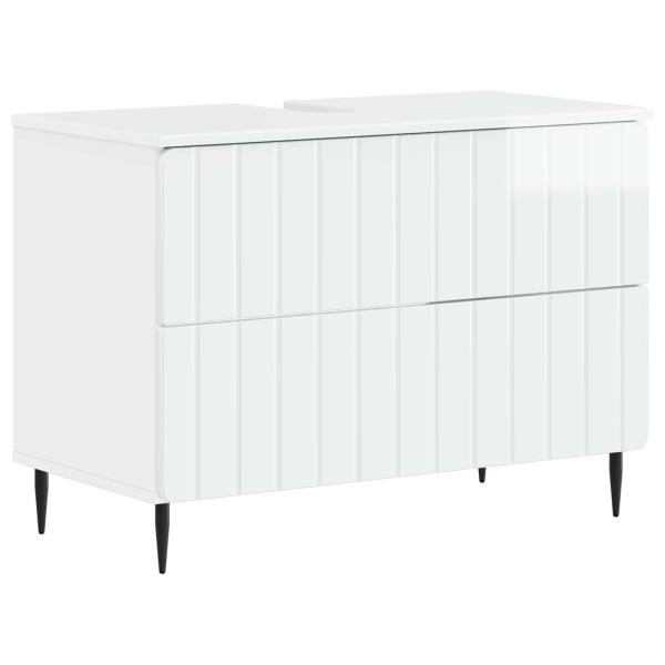 Waschbeckenschrank ZWOLLE Hochglanz Weiß 82 x 41 x 58,5 cm