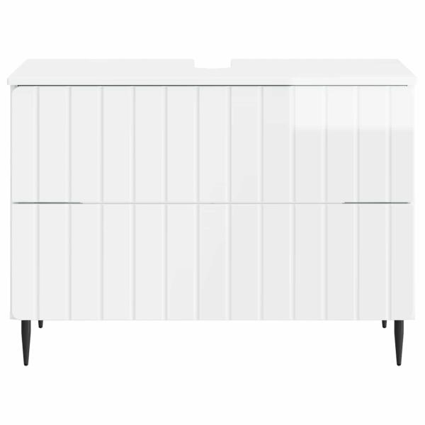 Waschbeckenschrank ZWOLLE Hochglanz Weiß 82 x 41 x 58,5 cm
