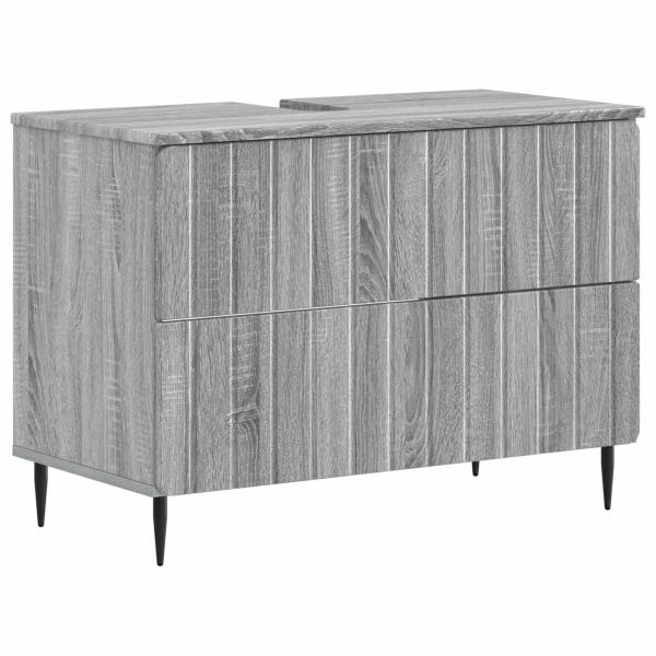 ARDEBO.de - Waschbeckenschrank ZWOLLE Sonoma-Grau 82 x 41 x 58,5 cm